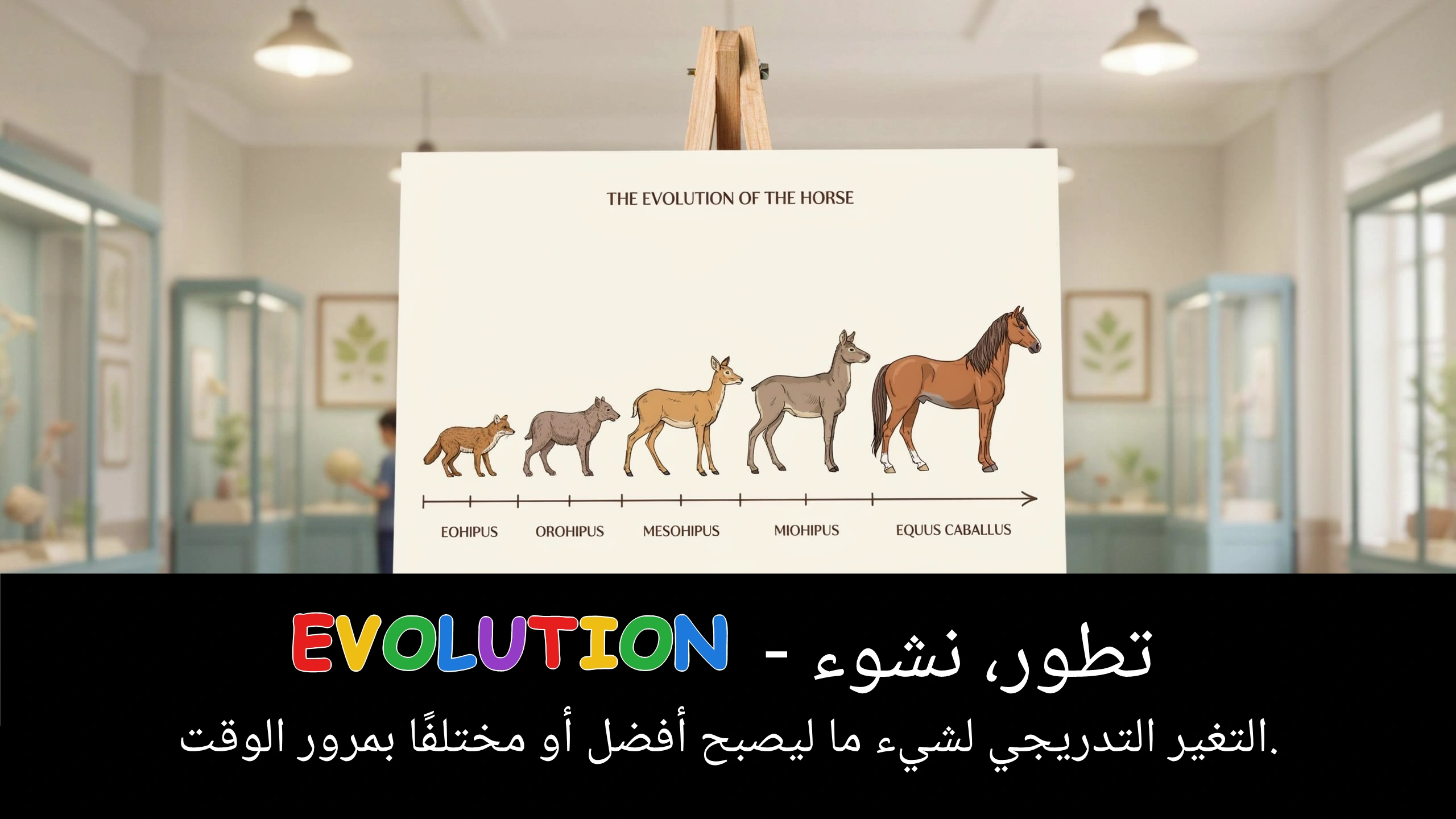 Arabic Illustration for evolution